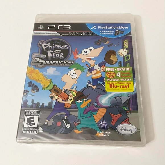 Playstation PS3 Phineas and Ferb Across the 2nd Dimension Video Game Disney - Picture 1 of 13
